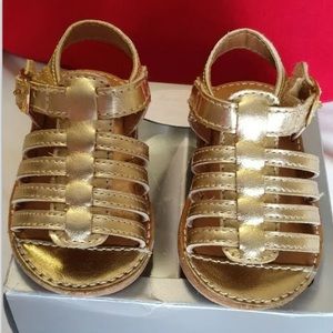 BNIB Koala Kids Gold Leather Shoes Sz 2 (3-6M)